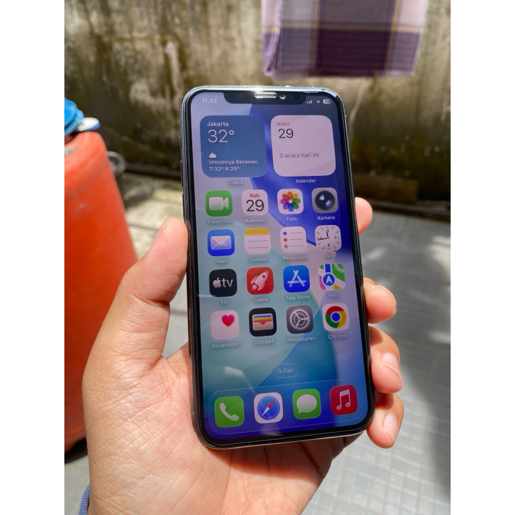 IPHONE 11 PRO 256GB. EX BYPASS WIFI ONLY. FACE ID OFF. BH 80%. KARTU TERBACA TP HANYA BISA LIHAT PUL