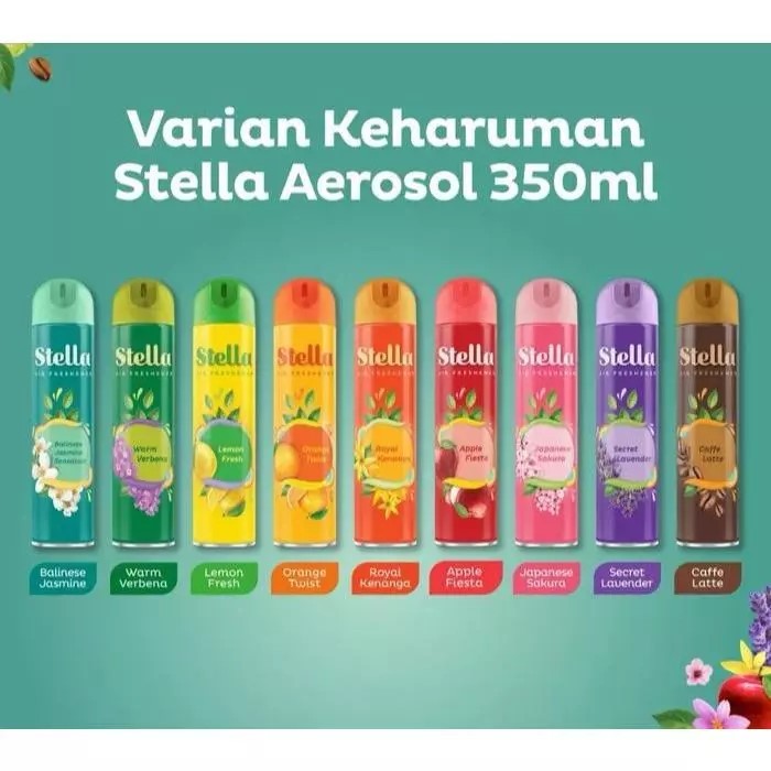 Stella Aerosol 350ml - Pengharum Ruangan Tahan Lama Dan Wangi Pewangi Semprot Ruangan