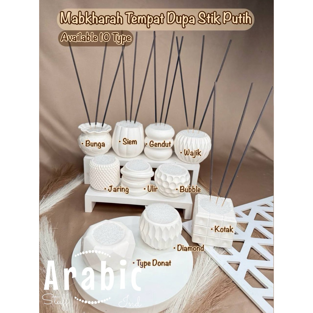 Arabic - Mabkharah Tempat Dupa Stik Aromaterapi Paket Tempat Bakar Dupa Bukhur Mabkhara Set Arab Buk
