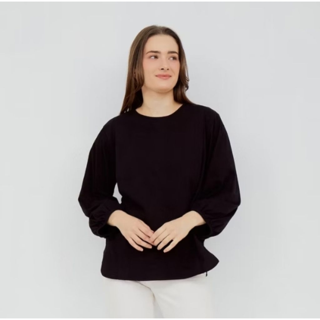 Nyonya Nursing Wear Noura Baju Ibu Hamil dan Menyusui Preloved Black XL