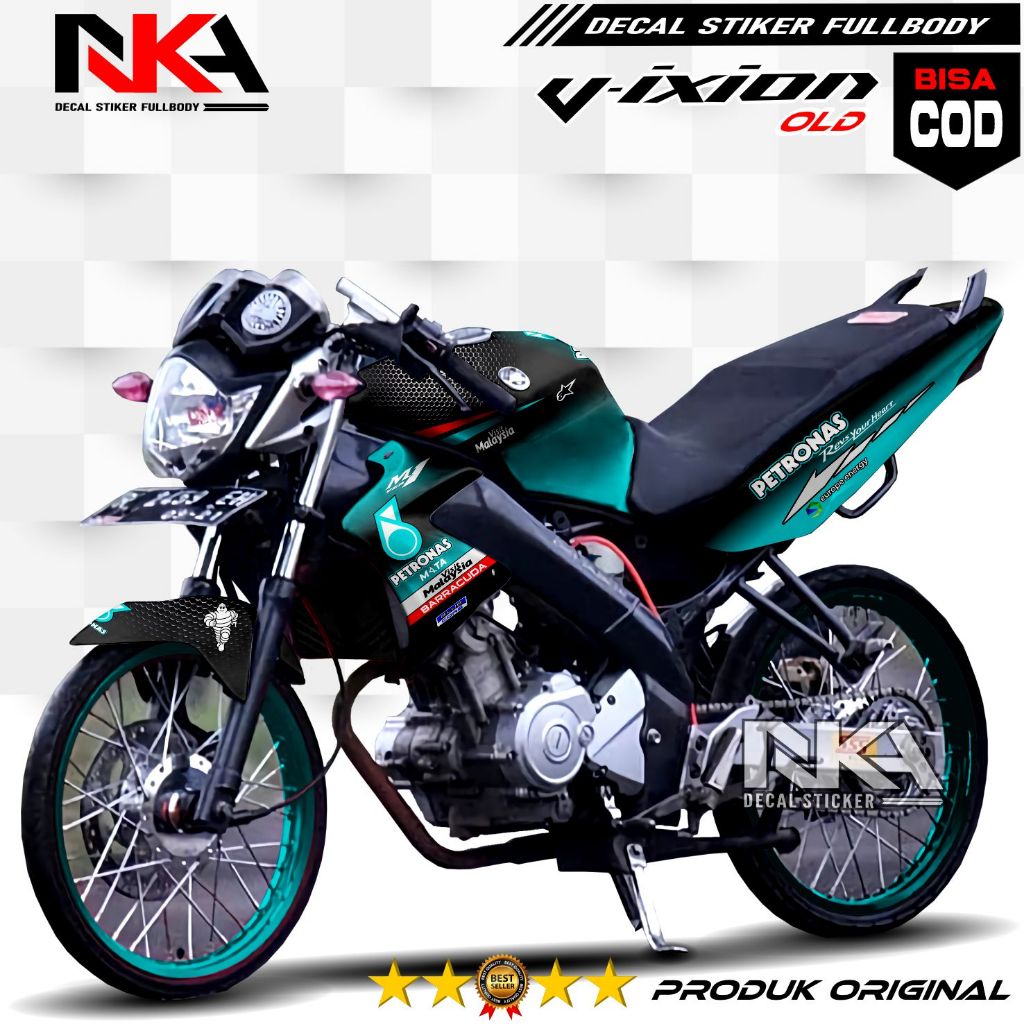 COD Decal Stiker Fullbody Variasi Motor Vixion Old Motif Petronas