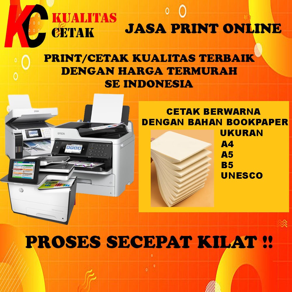PRINT/CETAK BUKU ONLINE BOOKPAPER 75 GSM CEPAT
