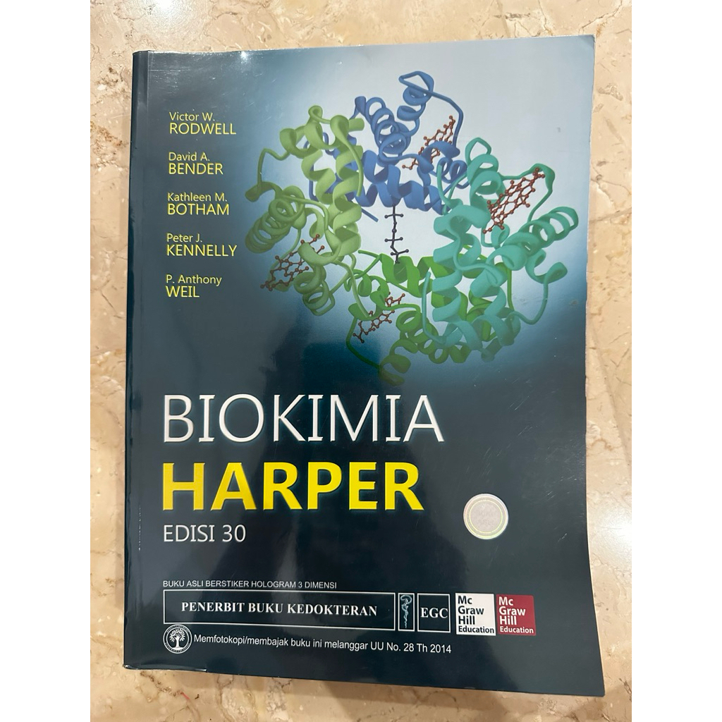 Buku Kedokteran PRELOVED asli : Biokimia Harper edisi 30 Bahasa Indonesia