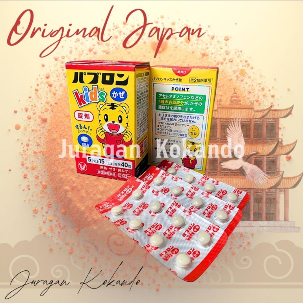 TAISHO PABRON GOLD TABLET KIDS COLD. SANGAT BAIK UNTUK DEMAM. BATUK PILEM DAN SAKIT TENGGOROKAN