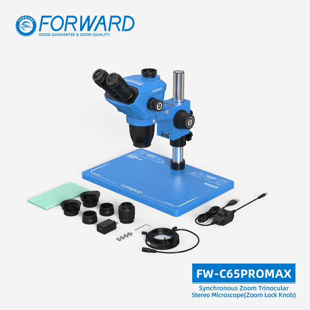Microscope Trinokular FORWARD FW-C65Pro Max / FORWARD C65Pro Max Plus Lampu ML144Pro