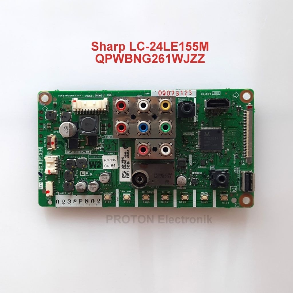 Mainboard LED TV Sharp Aquos LC-24LE155M LC 24LE155M 24LE155 LC24LE155M Mesin Matherboard LCD QPWBNG