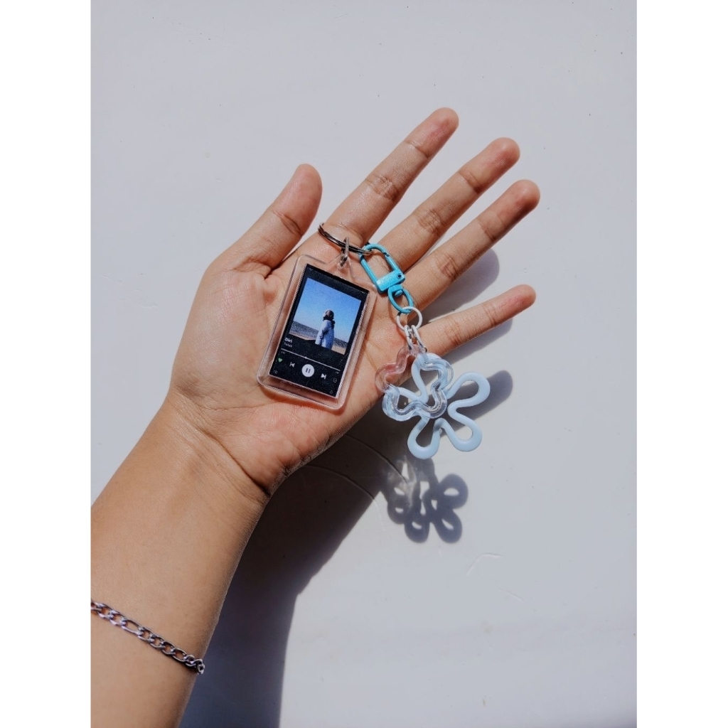 GANTUNGAN KUNCI SPOTIFY BISA CUSTOM FOTO BOLAK BALIK DAN LAGU BISA DISCAN DI SPOTIFY GANCI AKLIRIK S