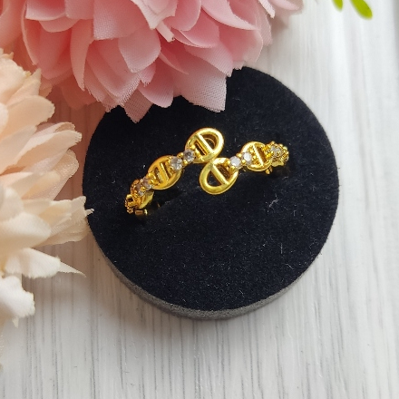 Cincin Cantik Ukuran 9 Gold Rosegold Silver Korean Fashion