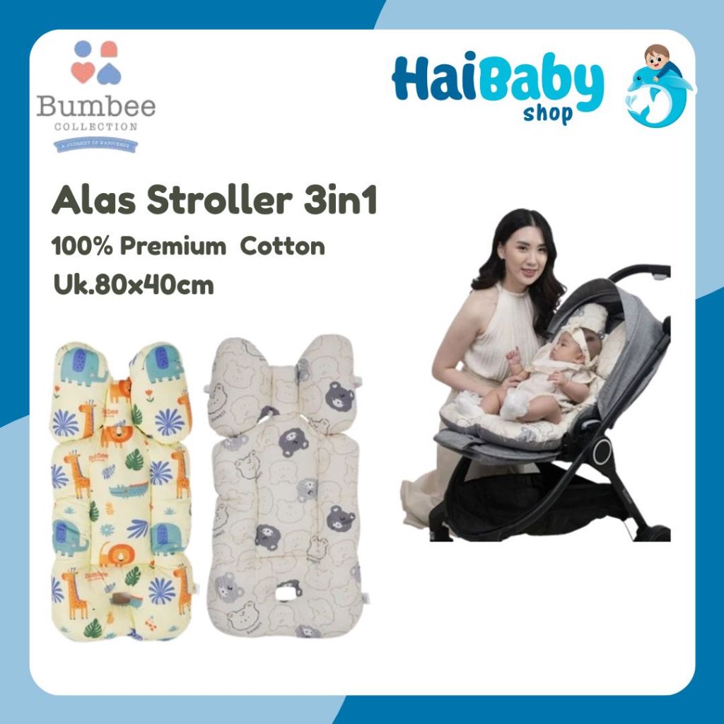 Bumbee Collection Stroller Pad Alas Stroller Bayi 3 in 1