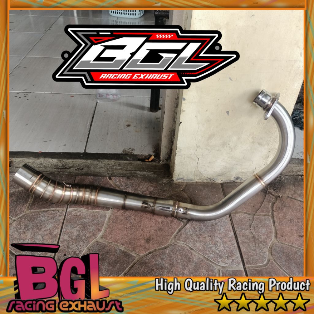 Pipa leher knalpot racing Honda Tiger GL pro Megapro CB GL100 stainless