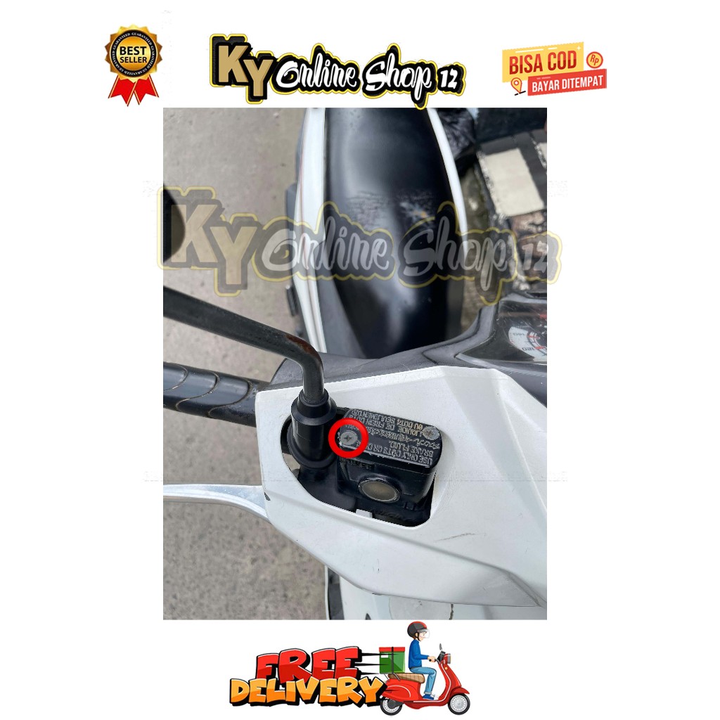 BAUT TUTUP MASTER REM ( 1 BAUT ) MODEL 2 KUNCI BEAT SCOOPY KARBU FI ESP SPACY VARIO 110 TECHNO CW TA