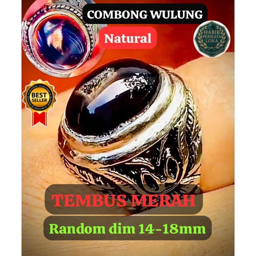 CINCIN BATU AKIK COMBONG WULUNG NATURAL ALPAKA SUPER