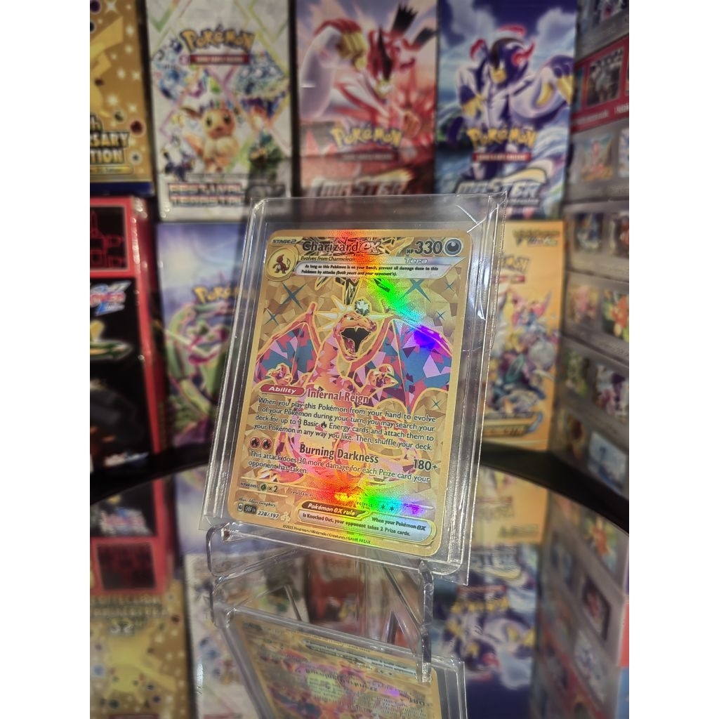 Custom Card Pokemon Kartu Charizard Ex UR Gold