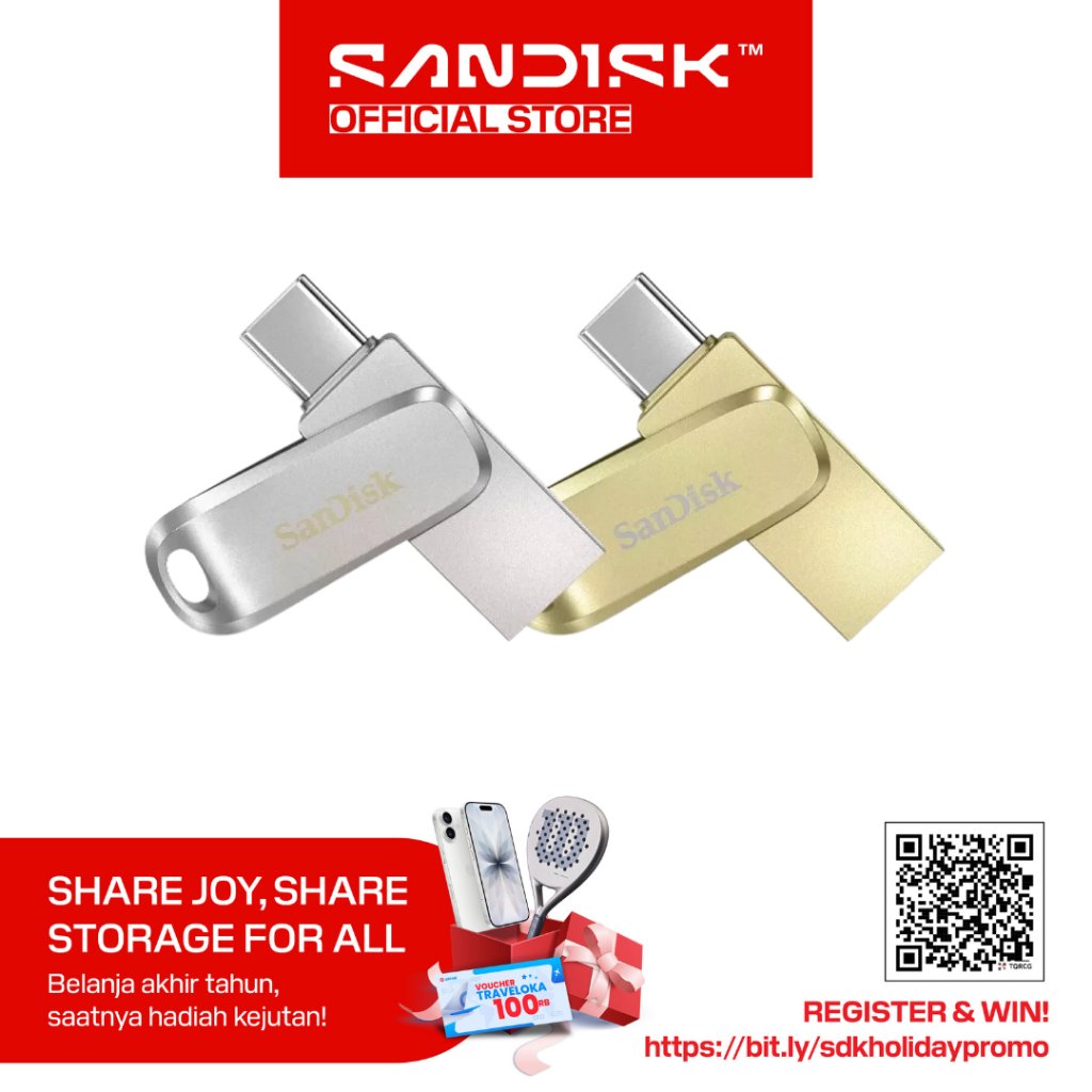 SANDISK Ultra Dual Drive Luxe OTG Type-C 32GB / 64GB / 128GB / 256GB / 512GB USB 3.2