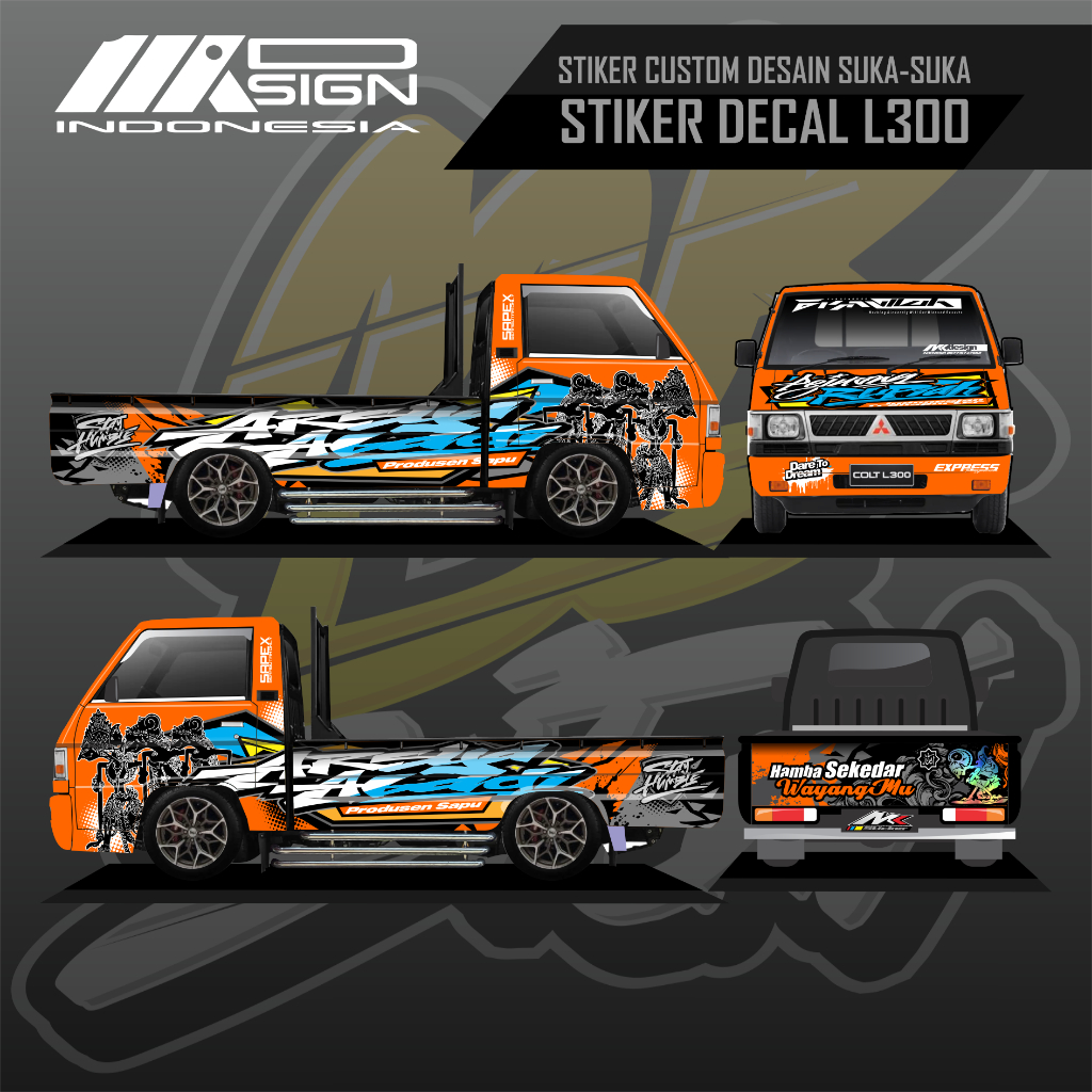 [Termurah] Stiker Decal Full Body Mobil L300 Pick Up - BISA REQUEST