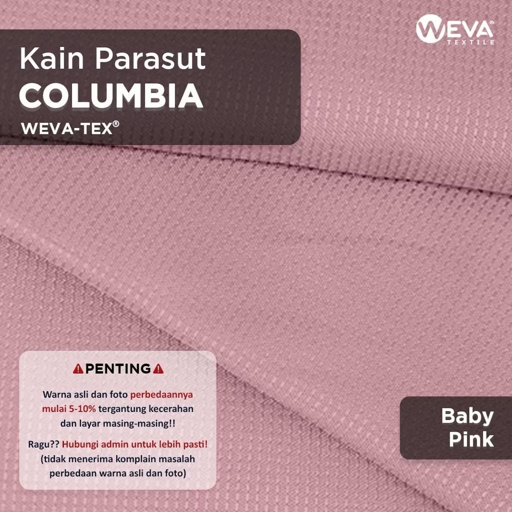Bahan Kain Parasut Columbia Kain Jaket Waterproof Light Pink | Weva Textile
