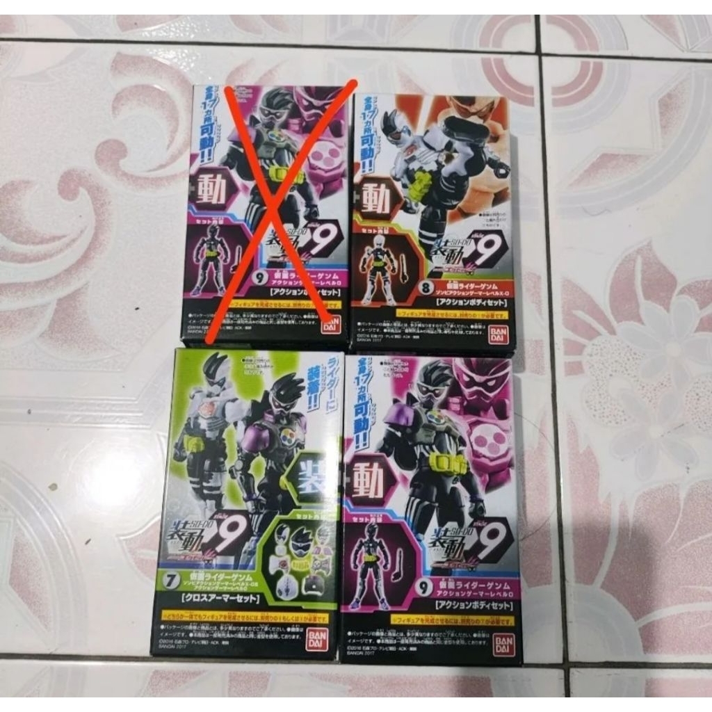 Sodo box set of 3 kamen rider genm level 0 zombie gamer ori so do shodo sho bandai