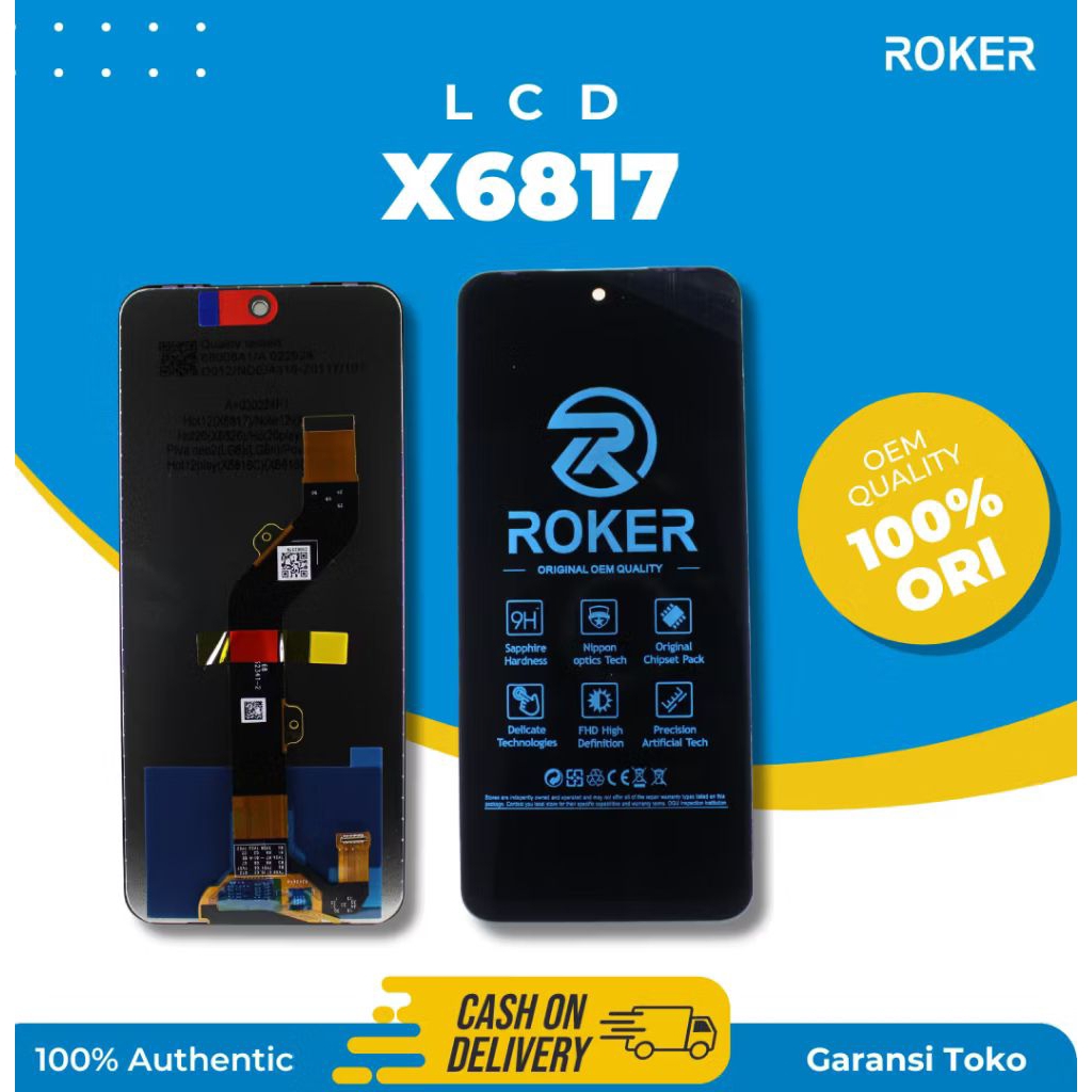 ( TX) LCD UNTUK INFINIX X6816 / X6817 / HOT 12 PLAY / HOT 12 / HOT 2P PLAY / NOTE 20I / TECHNO POVA 