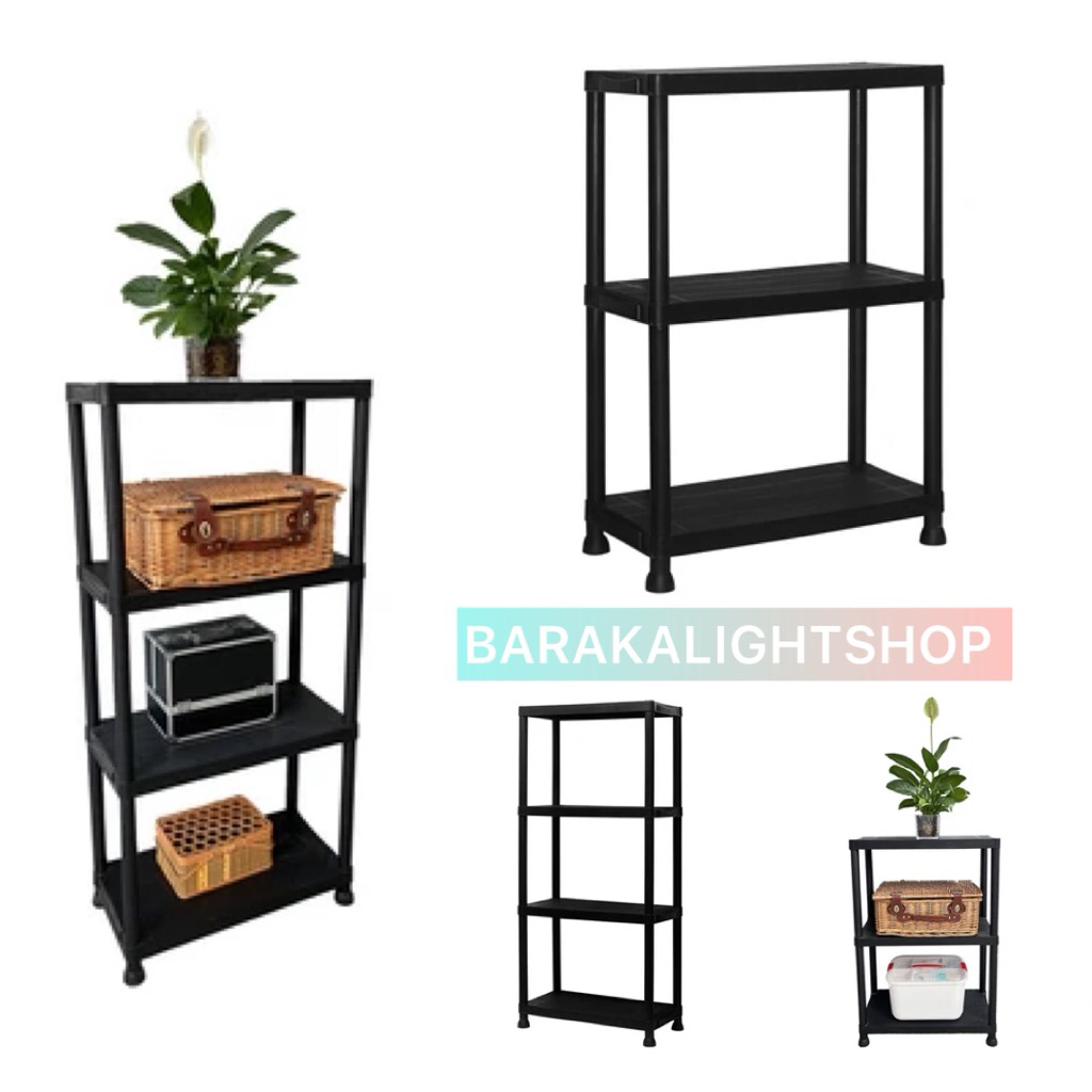 KRISBOW VIENNA RAK PENYIMPANAN SERBAGUNA 3, 4 TINGKAT HITAM/AZKO KRISBOW VIENNA 3 SHELF 61X31X91CM B