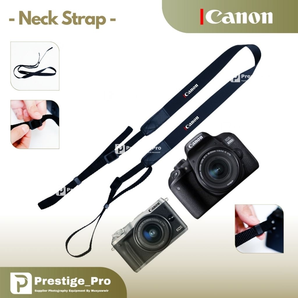 Tali Kamera Canon - Neck Strap Canon - Tali Strap Kamera Canon Dan Mirrorless - Kalung Kamera
