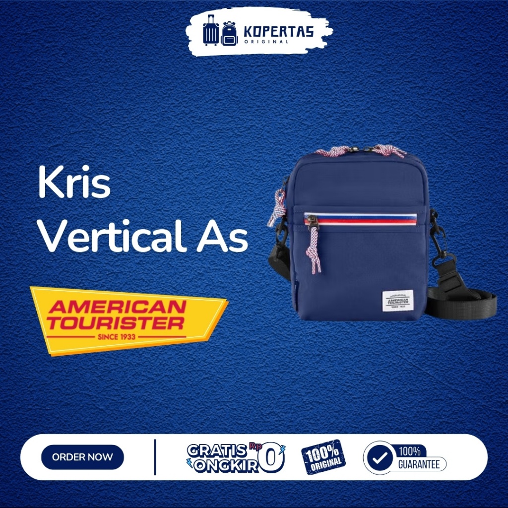 American Tourister Kris Tas Selempang Navy - Travel Harian