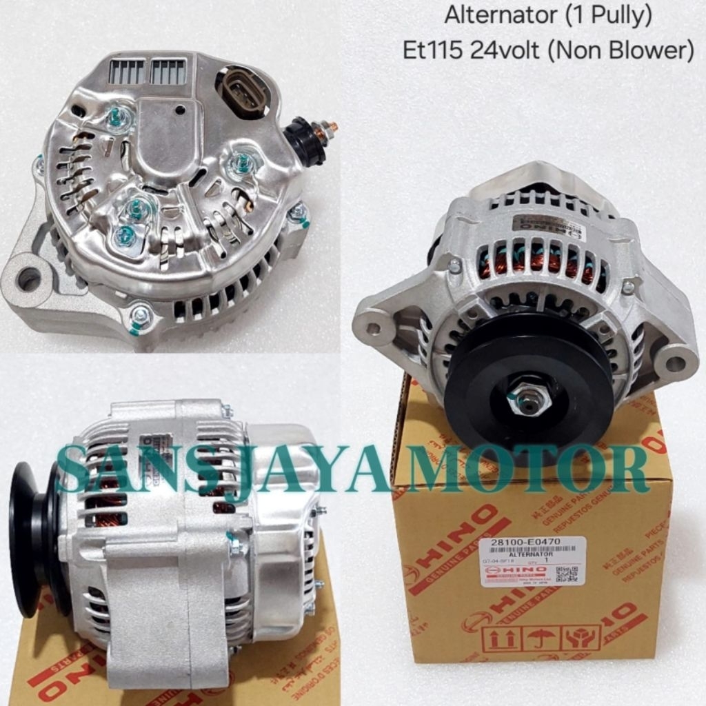 Alternator Assy 24V Dinamo Ampere Amper Cas 24 Volt Rino Saurus 115ET Original Garansi