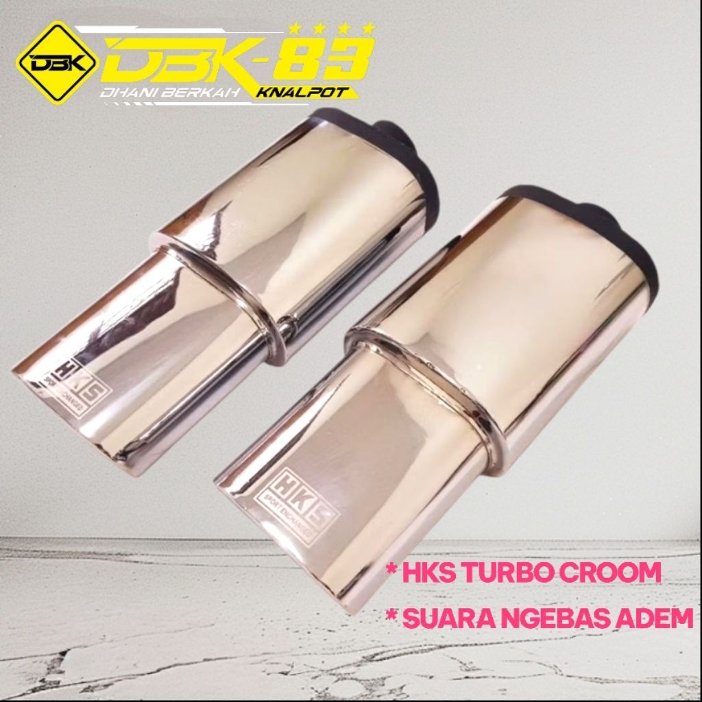 KNALPOT RACING HKS TURBO SUARA NGEBAS ADEM UNTUK SEGALA JENIS MOBIL BENSIN