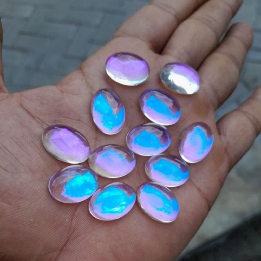 batu akik kalimaya india pasti jarong biru 18x13 mm