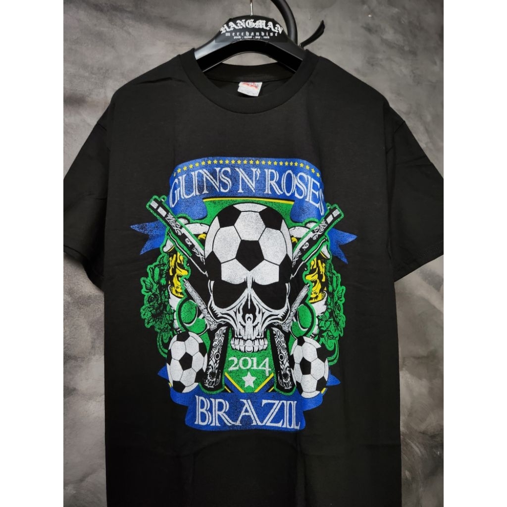 Official Guns N Roses - Brazil Tour 2014 T-shirt Kaos Band