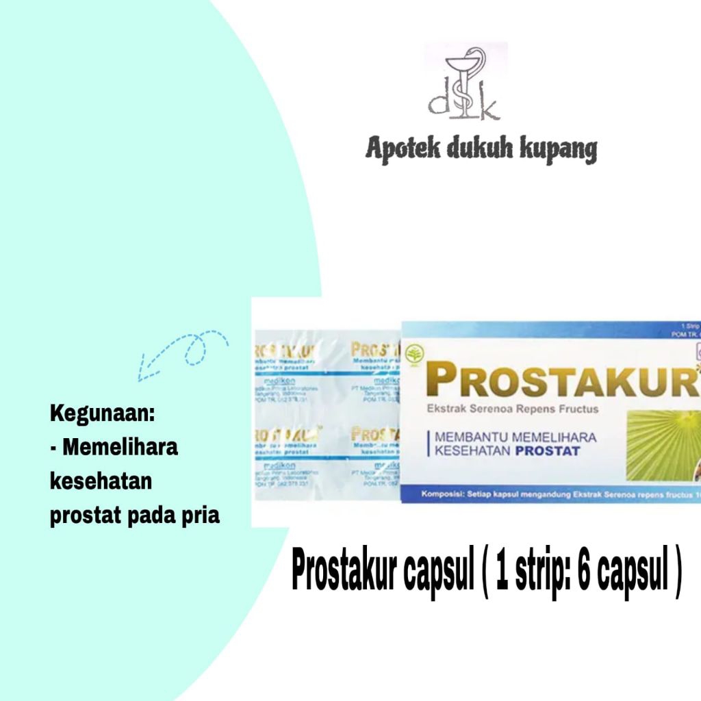 Prostakur, obat prostat ( 1 strip: 6 kapsul ).
