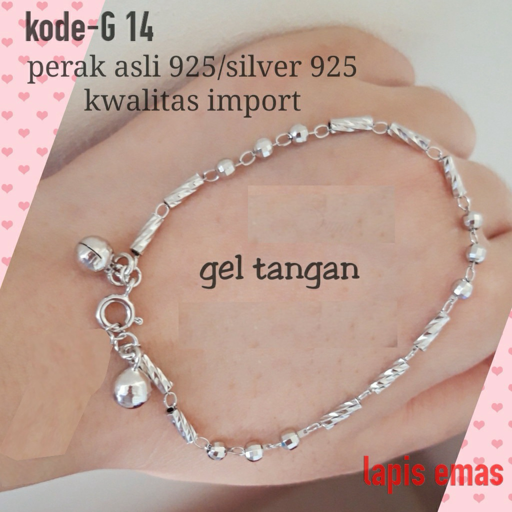 GELANG BAMBU VARIASI TERBARU PERAK 925 LAPIS EMAS/GELANG WANITA/GELANG TANGAN/GELANG PERAK/GELANG TE