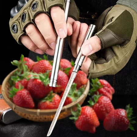 Pisau Dapur Motif Tongkat Baja Tahan Karat Super Tajam Stainless Portable Fruit Knife Kitchenware Mi