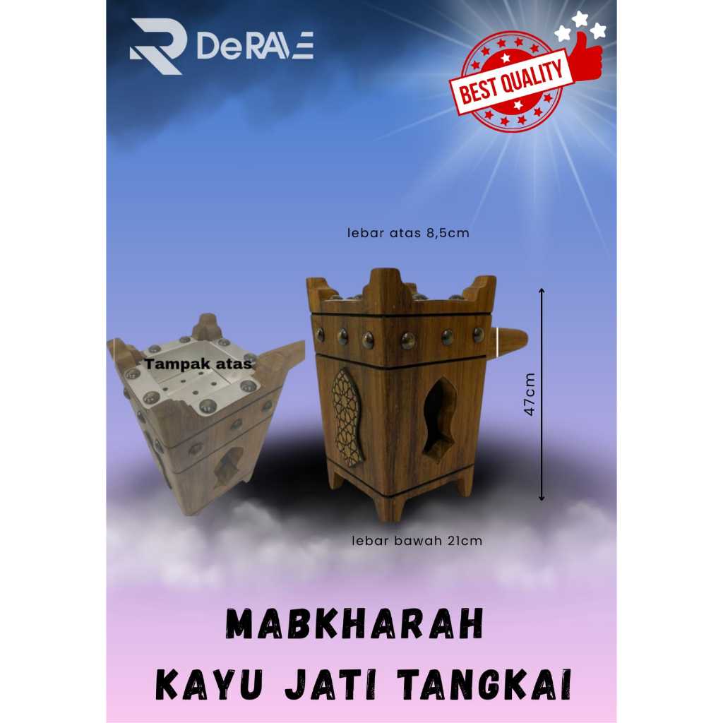Mabkharah Kayu Jati Tangkai (KAYU JATI ASLI)