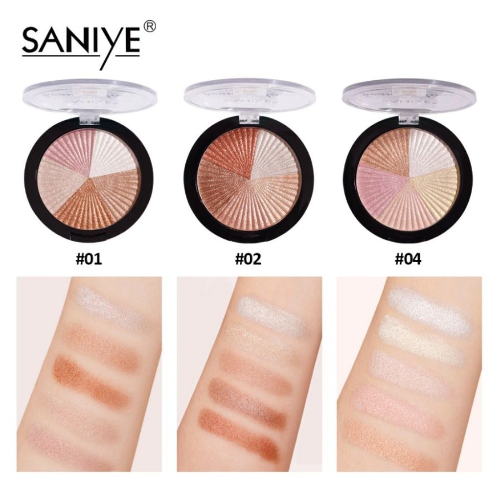 ALOKA | SANIYE BEAUTY GLOW HIGHLIGHTER POWDER PALETTE E0155