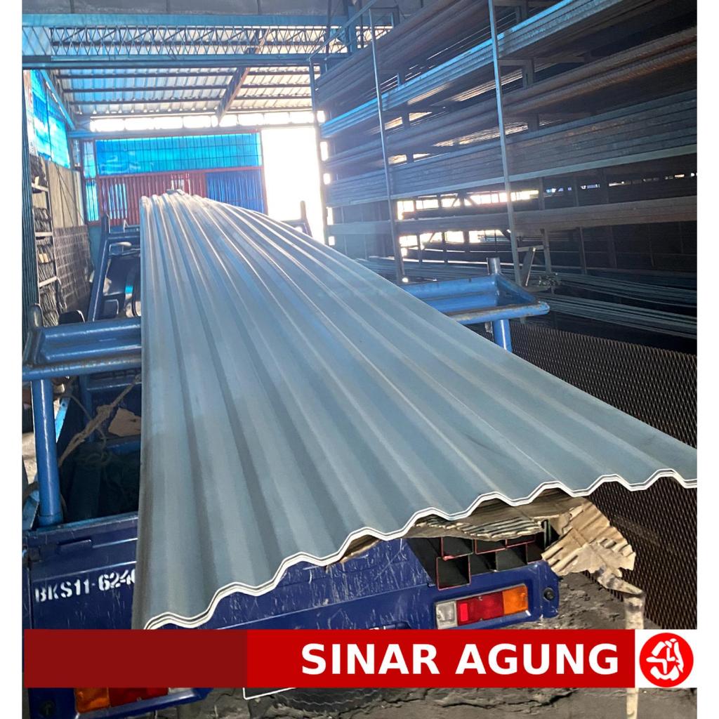 Alderon single layer Atap UPVC Alderon Twinwall Putih -