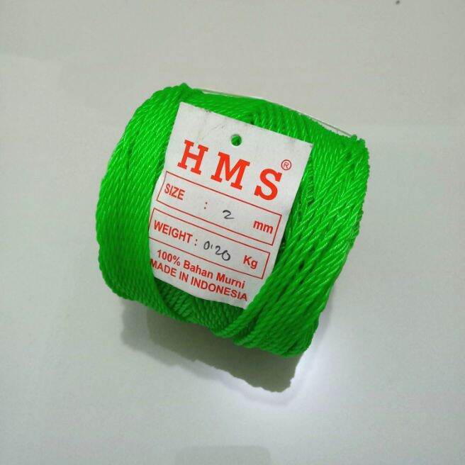 TALI TAMBANG PLASTIK HMS 2MM PERMETER / TALI TAMBANG MERK HMS 2 MM