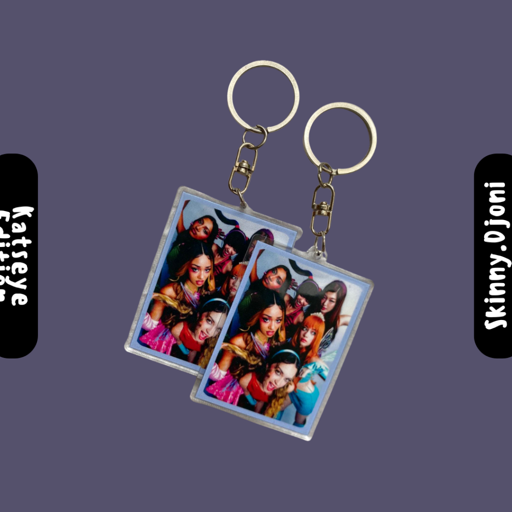 Gantungan Kunci Akrilik KATSEYE - KATSEYE Keychain - 6cm - Print Timbul - KATSEYE