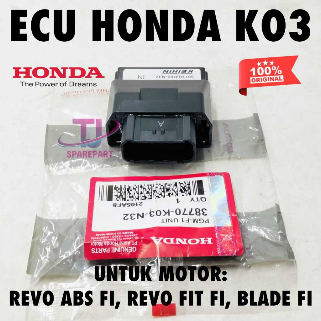 Original Asli ECU Kode-K03 UNTUK MOTOR Revo Fi Injection PGM Fi 2014 38770-K03-N32 38770K03N32