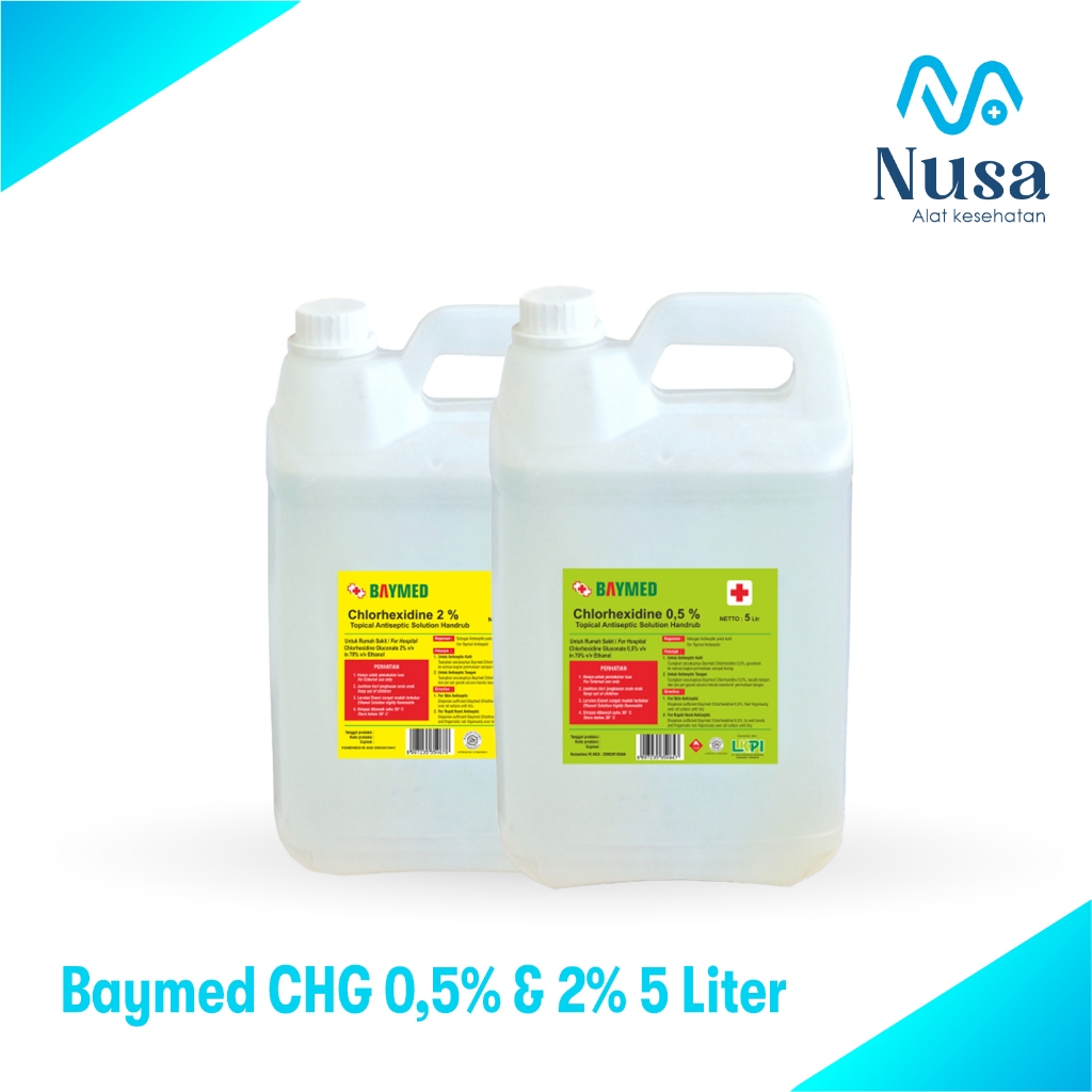 BAYMED Chlorhexidine 5 liter - CHG 2% - CHG 0,5% - Handsanitizer - Handrub - Handwash