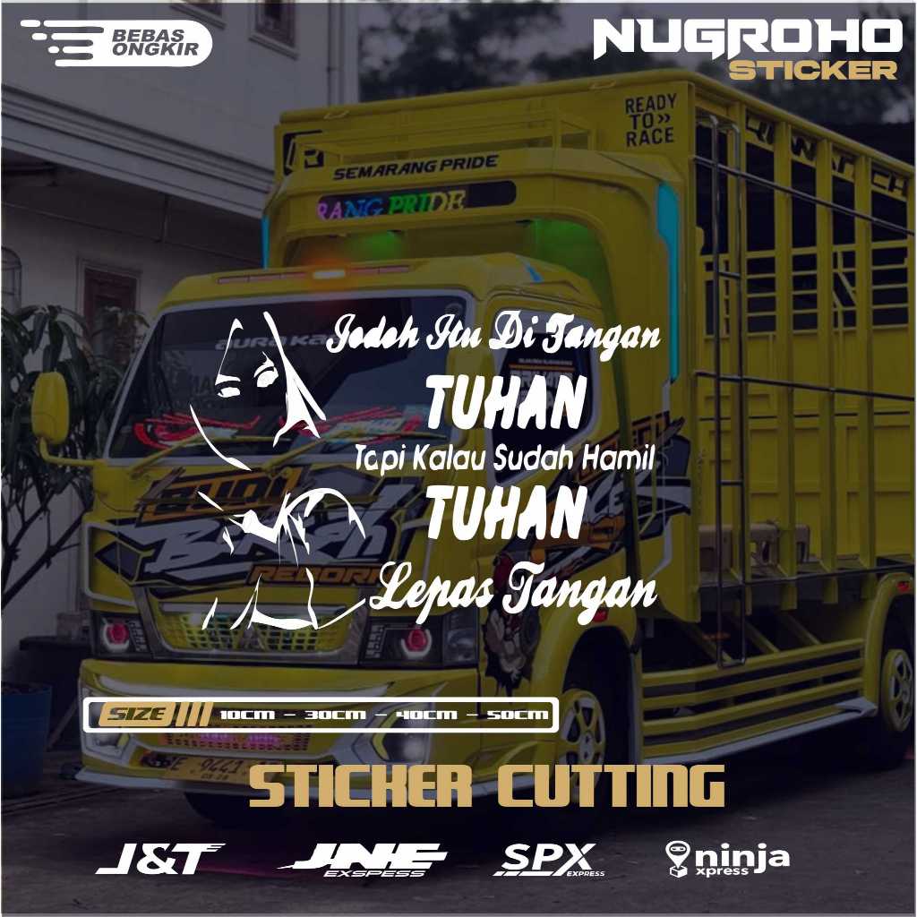 Stiker Kata Kata Lucu Buat Mobil Kaca Mobil //Cutting Sticker Murah Kata Kata Jodoh Itu Di Tangan Tu