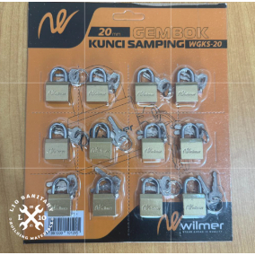 WILMER Gembok Koper SAMPING 20mm / Gembok Kunci Samping Kuning 20mm
