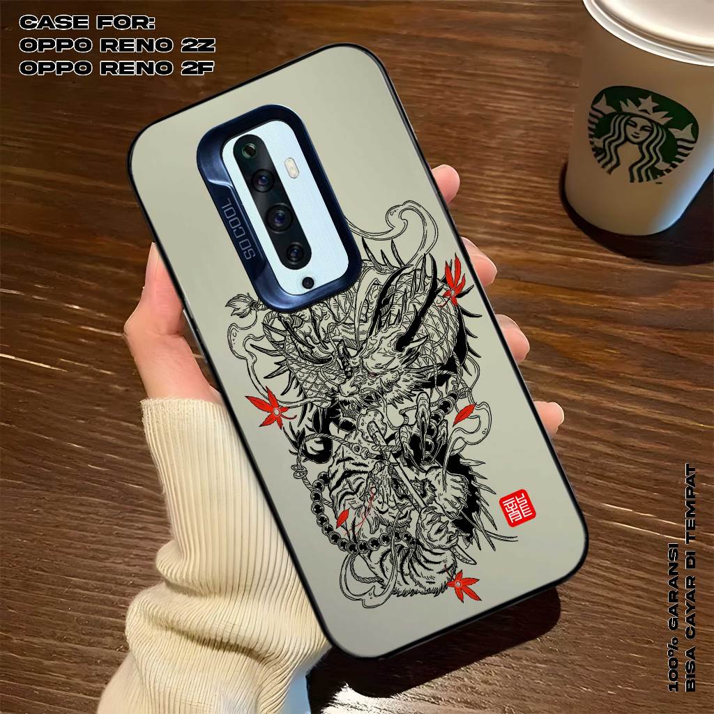 Case OPPO RENO 2Z - RENO 2F - Casing Tecno Premium Matte Hard Casing - Case IMD - Case Hologram Moti