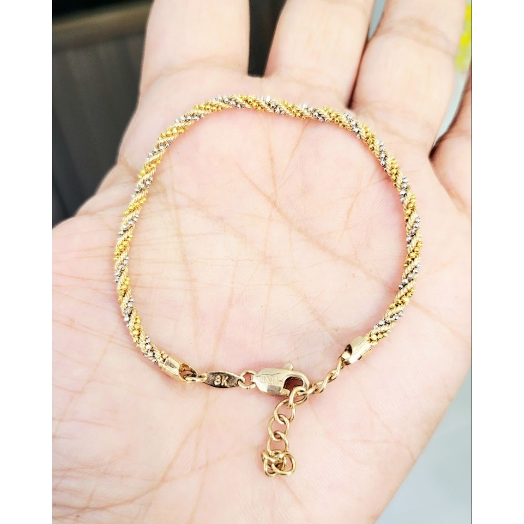 Gelang Emas Asli Sabito Plintir Gold 8k
