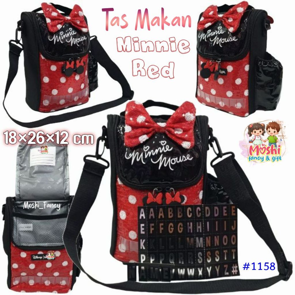 Tas Bekal Minnie Mouse Disney / Lunch Bag Mickey Minnie / Tas Makan Minnie Anak Perempuan Girl Selem