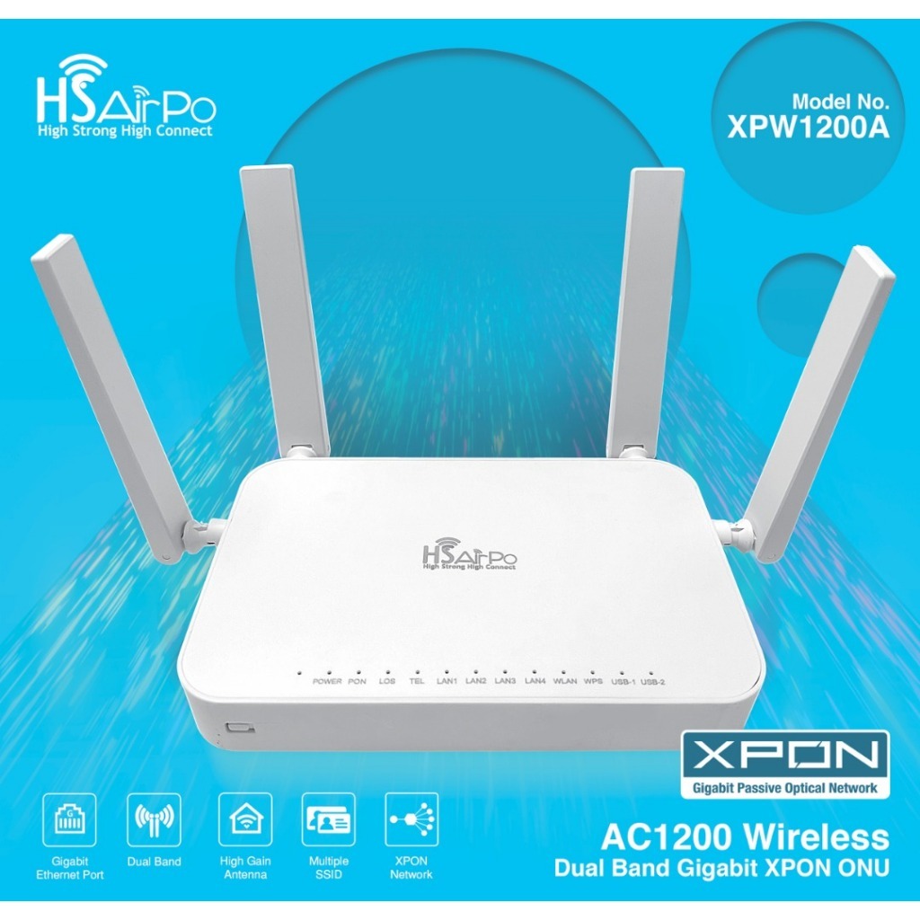 Router ONU ONT XPON DualBand SINGLEBAND GPON/EPON HSAIRPO - AS