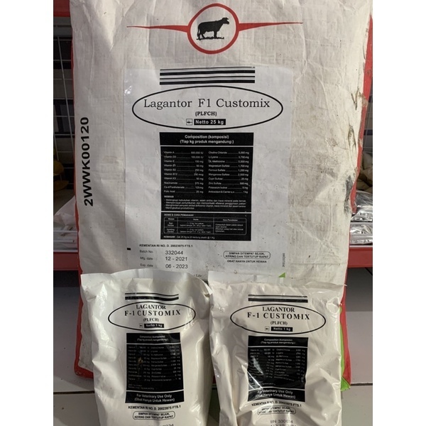 PREMIX - LAGANTOR F1 CUSTOMIX 1 KG - Premix Penggemukan Sapi Kambing Kelinci Pedaging - Premix Sapi 