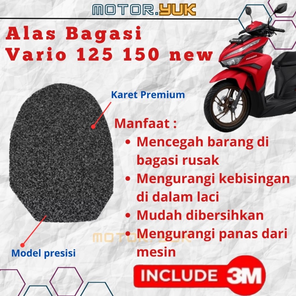 Alas bagasi vario 125 150 new karpet bagasi vario 125 150 led new