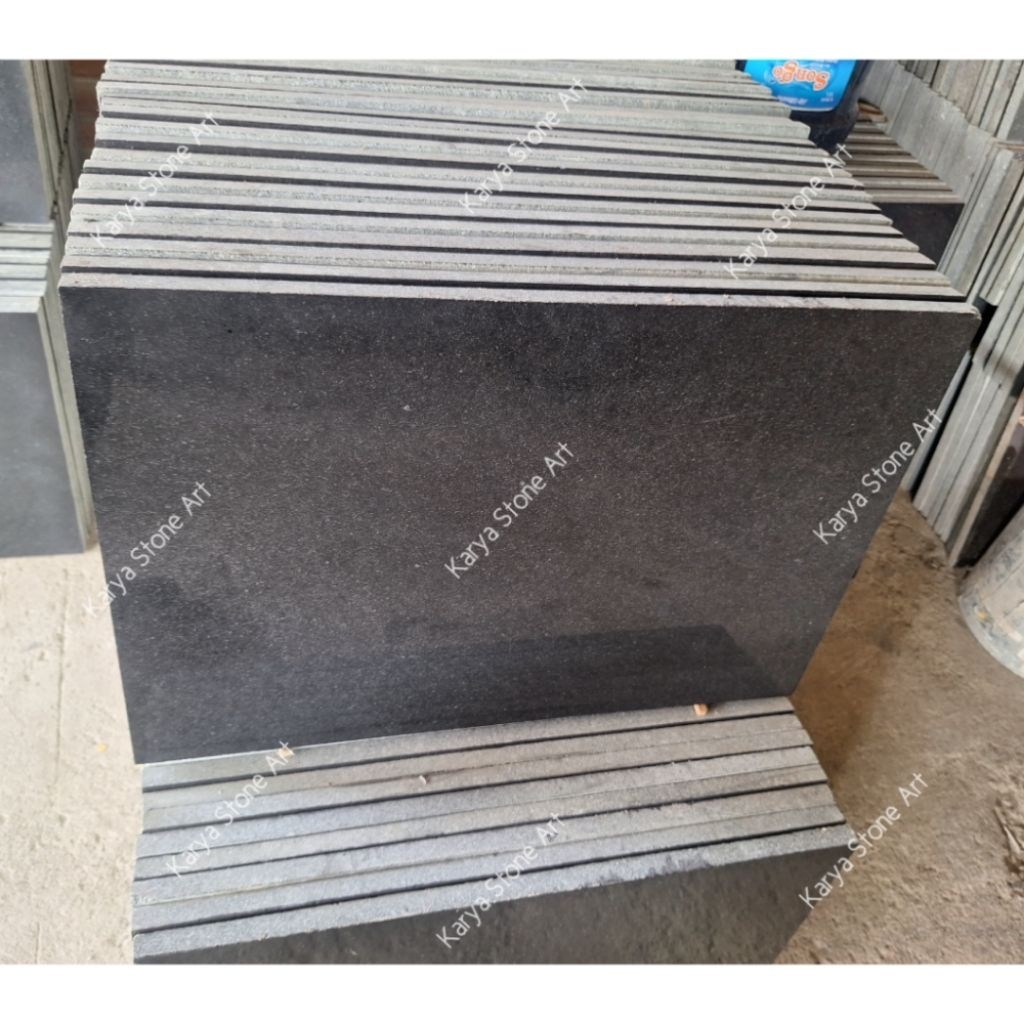 Batu Andesit Poles 40x60cm | Andesit Hitam Poles Glossy | Batu Granit Poles