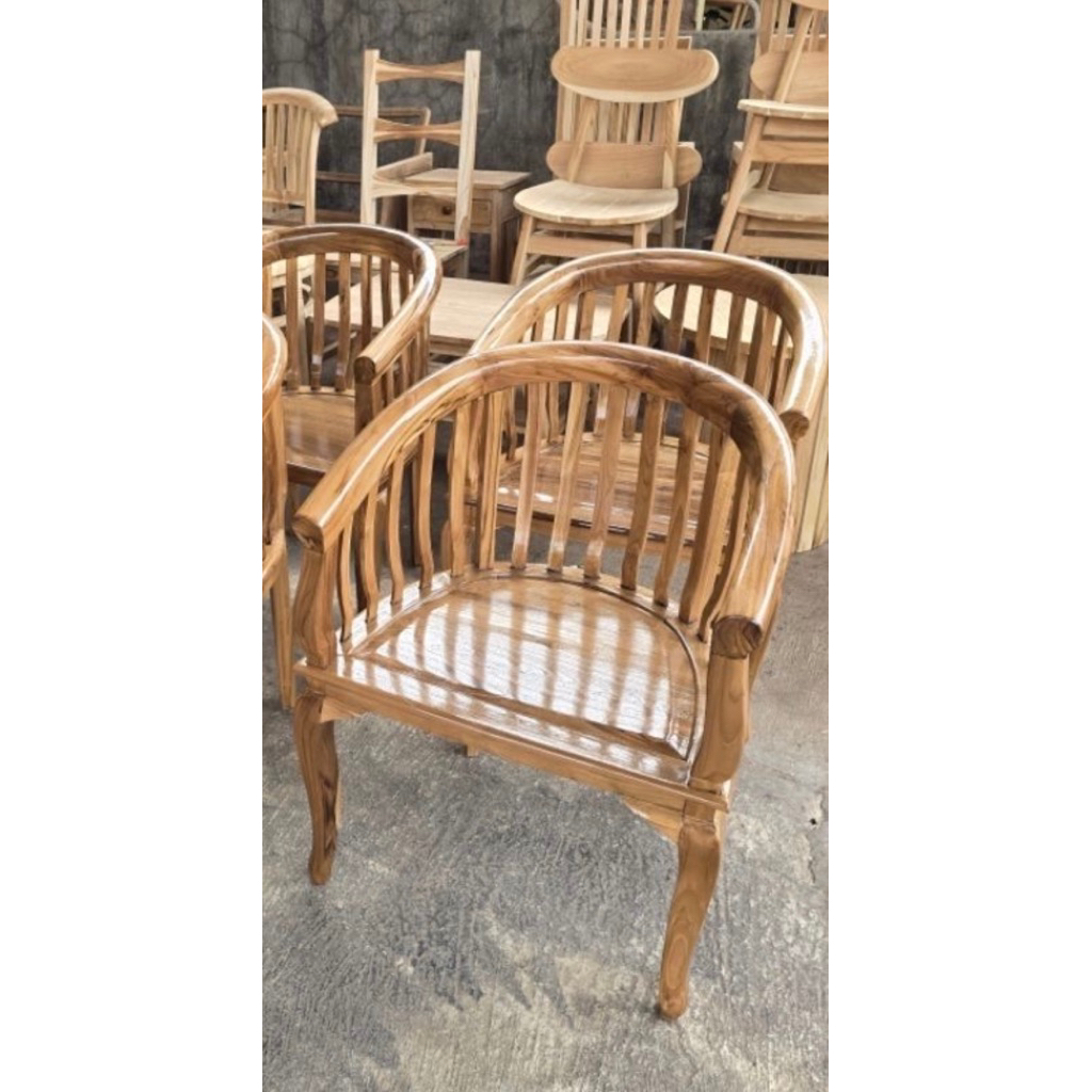 KURSI BETAWI MINIMALIS / kursi cafe / kursi makan / kursi teras / minimalis kayu jati murah dan berk