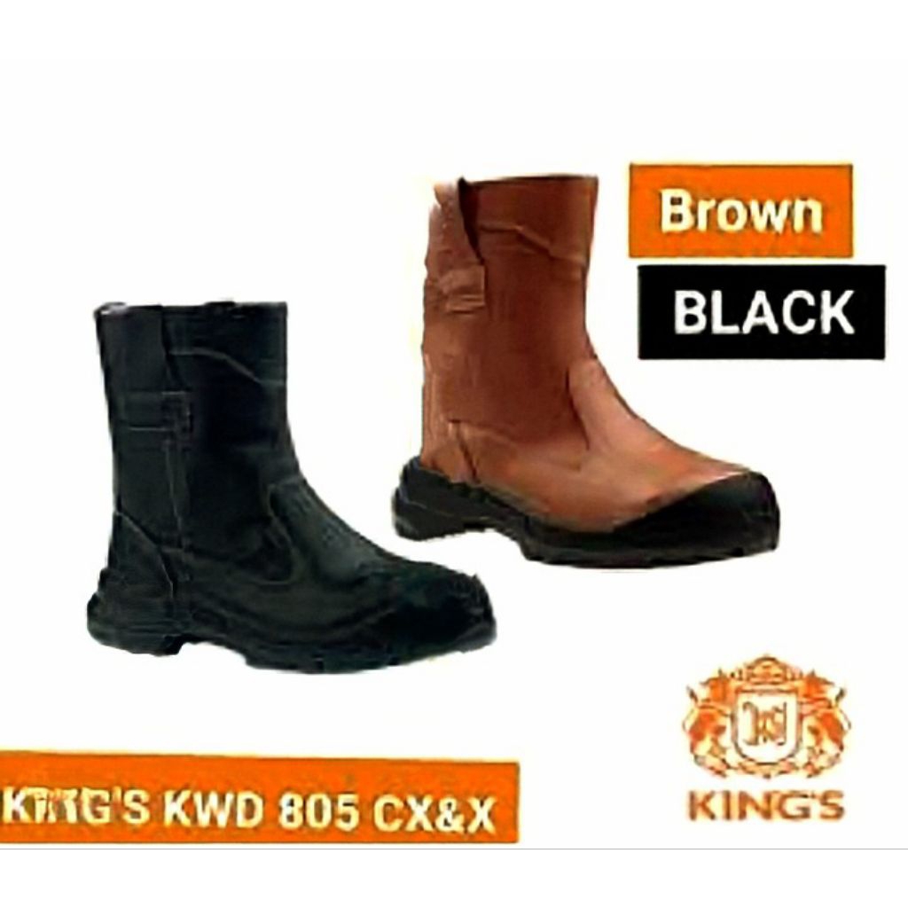 SEPATU SAFETY KING'S 805CX/806 X BROWN/BLACK SEPATU SAFETY SHOES KESELAMATAN KERJA PROYEK DAN PERTAM